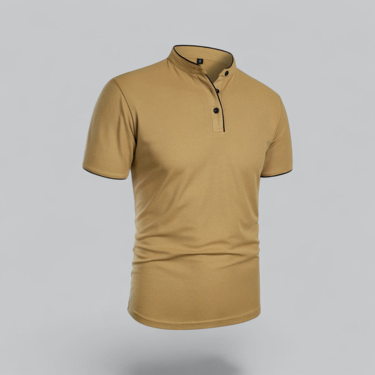 Men's Polo Shirts Relaxed Fit, Short Sleeves and Stand Collar