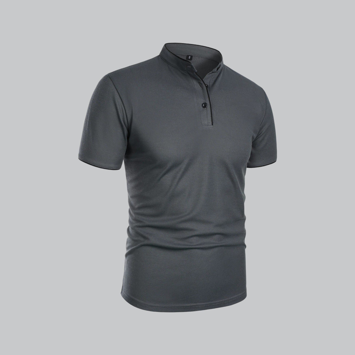 Men's Polo Shirts Relaxed Fit, Short Sleeves and Stand Collar