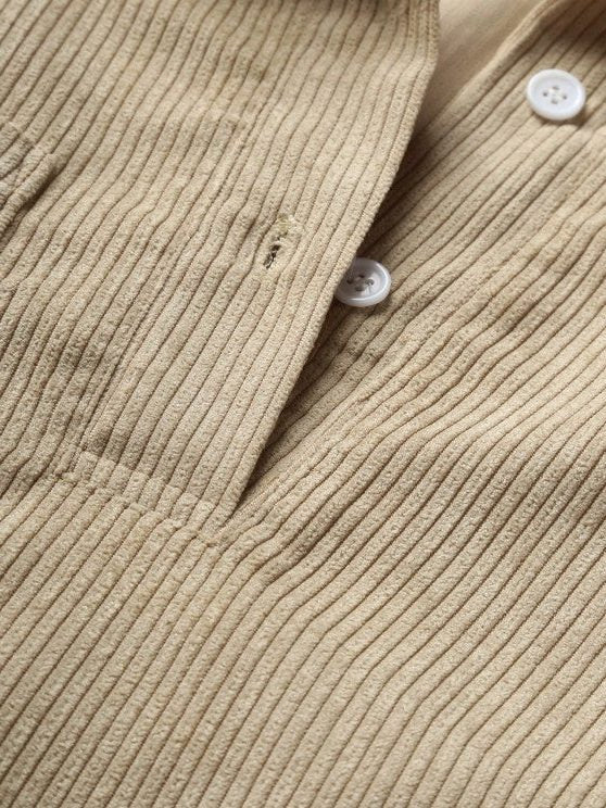 Men's Polo Shirts Ribbed Knit, Long Sleeves and Relaxed Fit