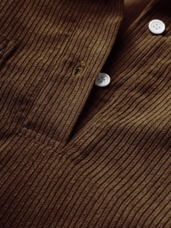 Men's Polo Shirts Ribbed Knit, Long Sleeves and Relaxed Fit