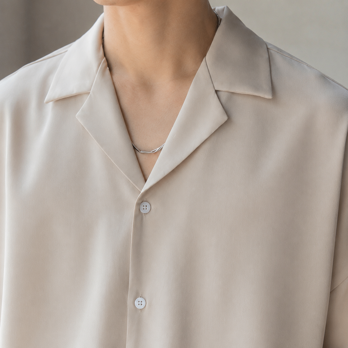 Men's Short Sleeve Shirts, Smooth Woven Blend and Cuban Collar