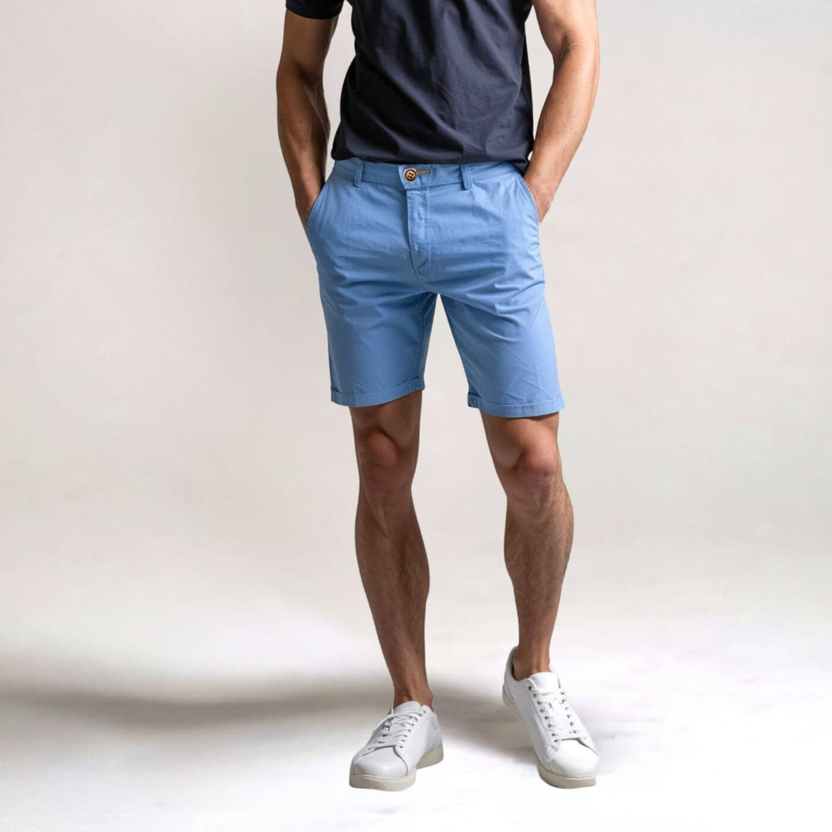 Men's Shorts with Tailored Fit, Lightweight Smart-Casual Summer Style
