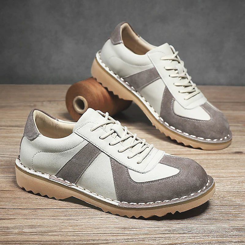 Men's Sneakers Suede and Leather with Chunky Crepe Sole