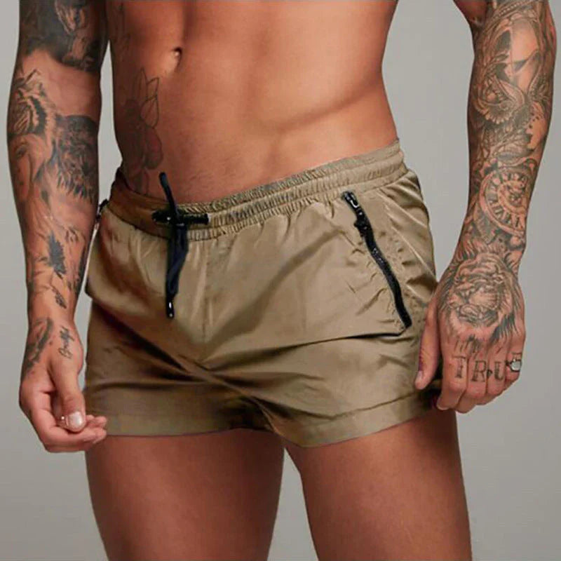 Men's Swim Shorts Quick-Dry Lightweight with Zip Pockets