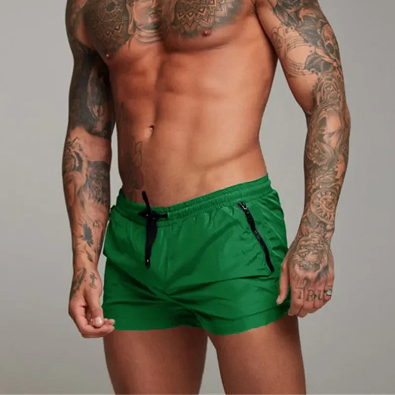 Men's Swim Shorts Quick-Dry Lightweight with Zip Pockets