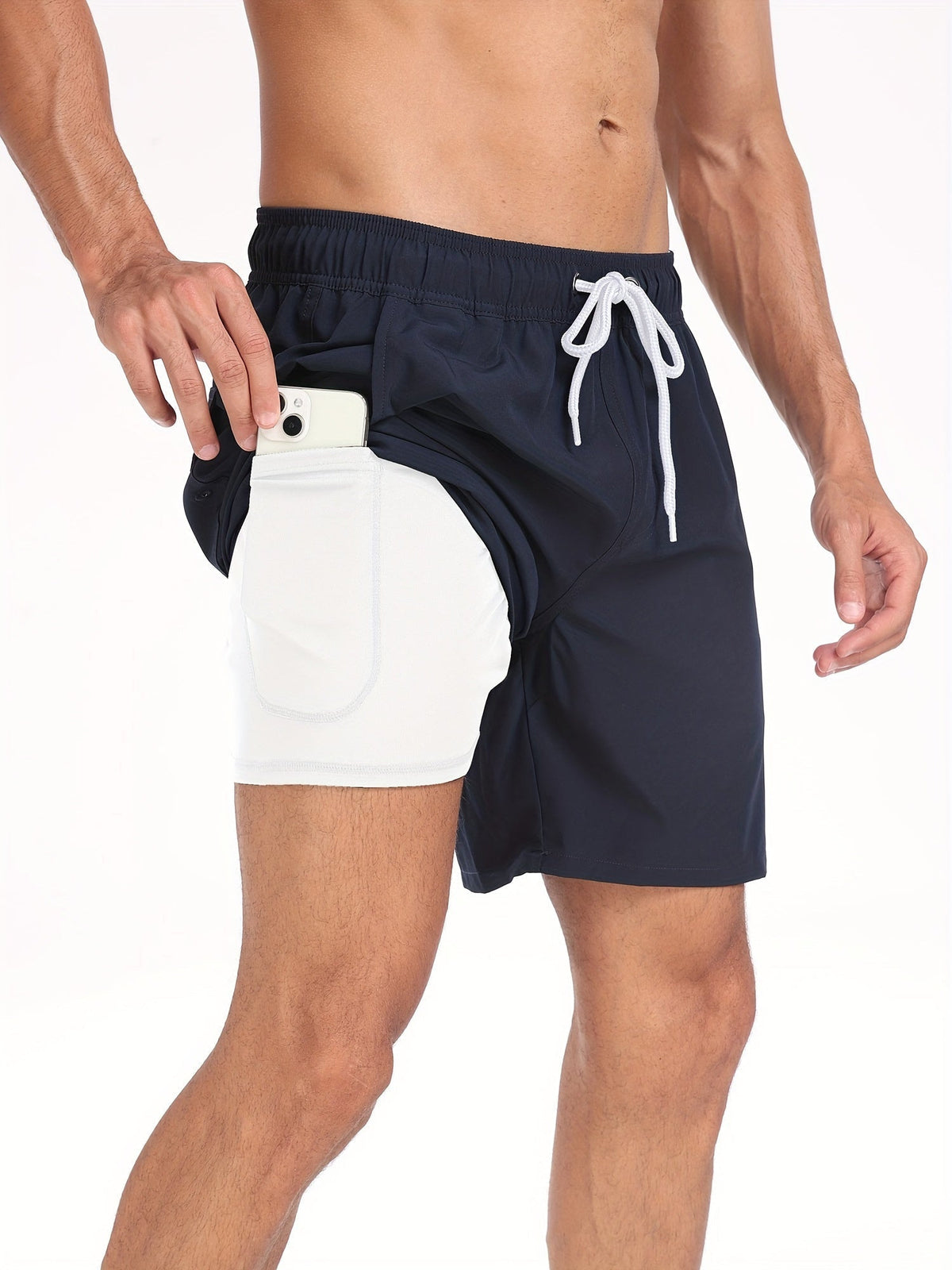 Men's Swim Shorts Quick-Dry with Inner Pocket Liner, Regular Fit