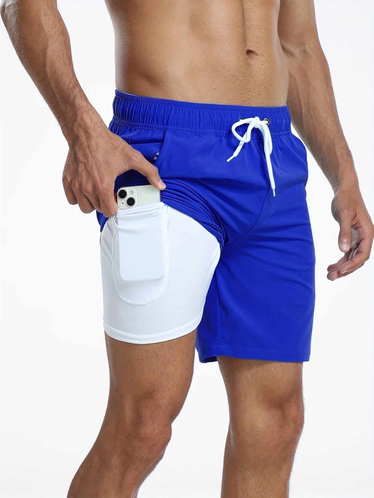 Men's Swim Shorts Quick-Dry with Inner Pocket Liner, Regular Fit