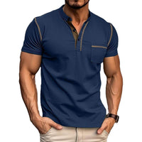 Men's T Shirts Lightweight Regular Fit, Short Sleeve Henley