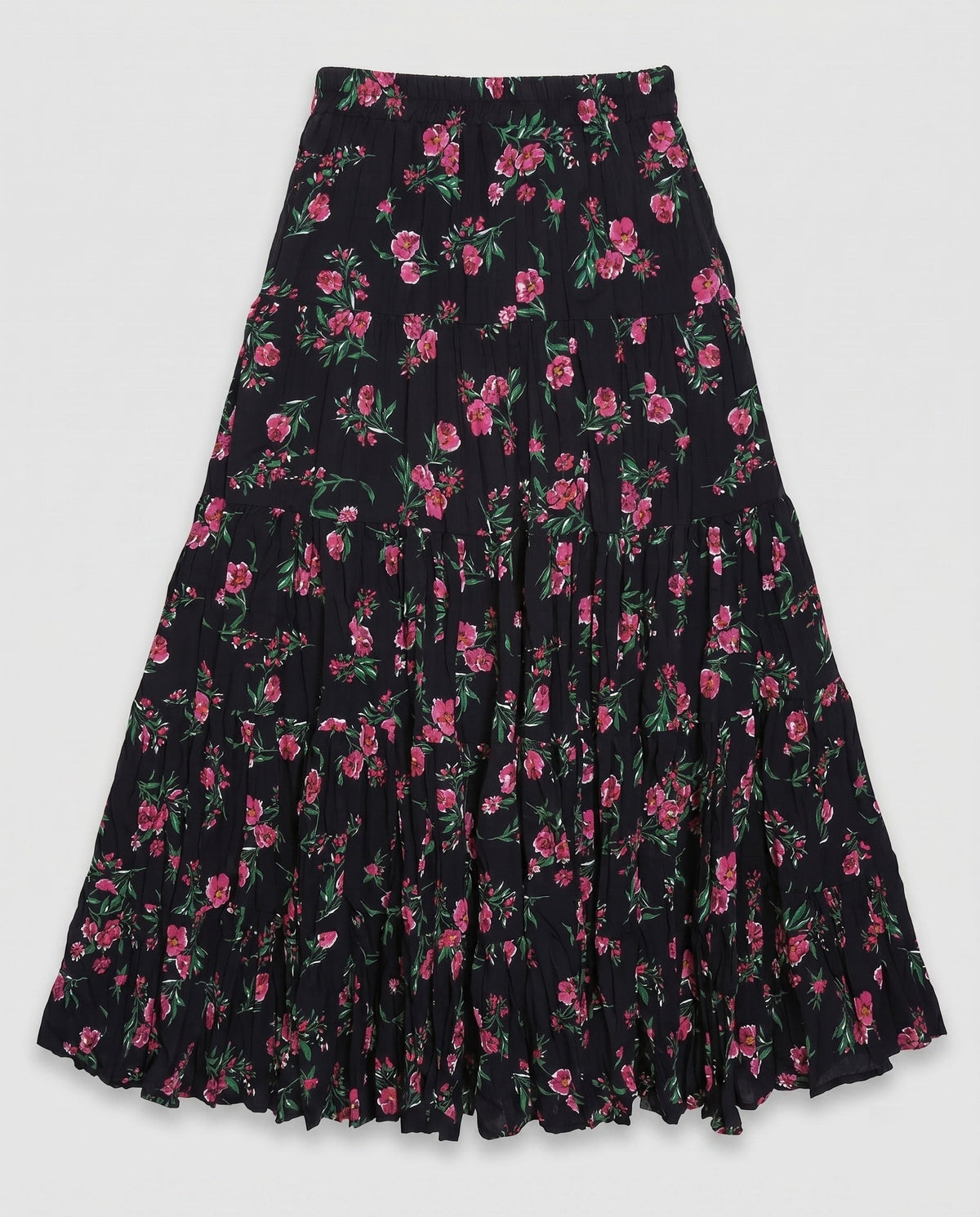 Midi Skirt with Voluminous Pleats for Women
