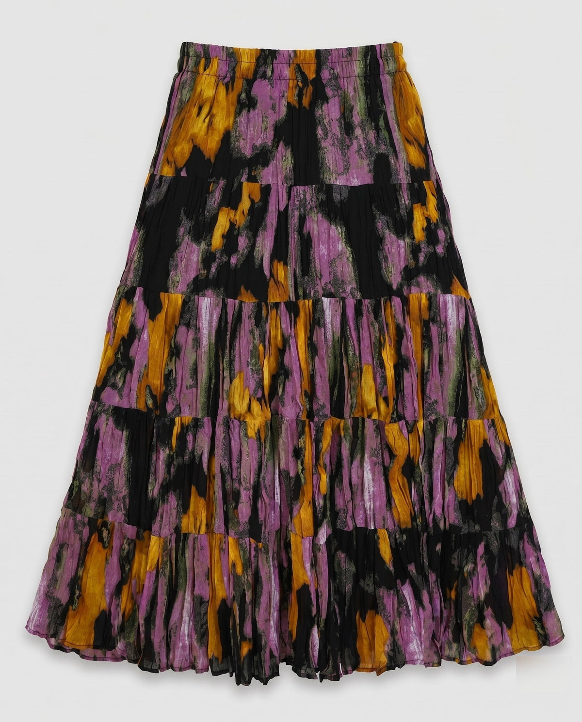 Midi Skirt with Voluminous Pleats for Women