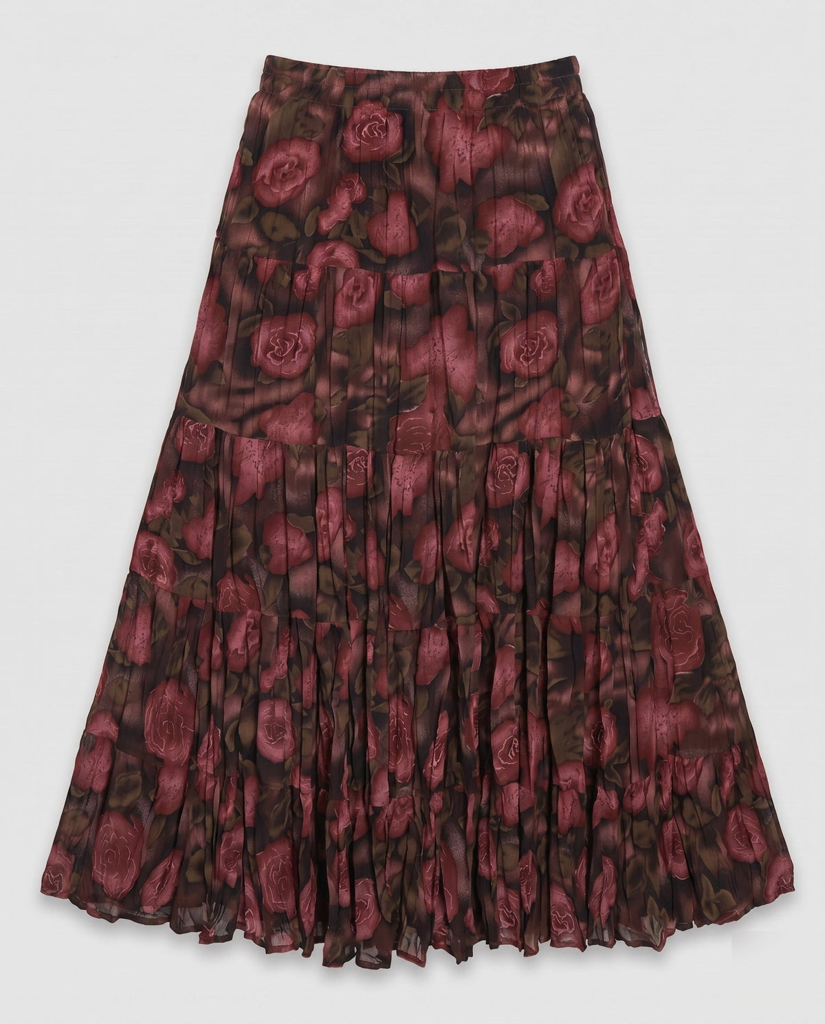 Midi Skirt with Voluminous Pleats for Women