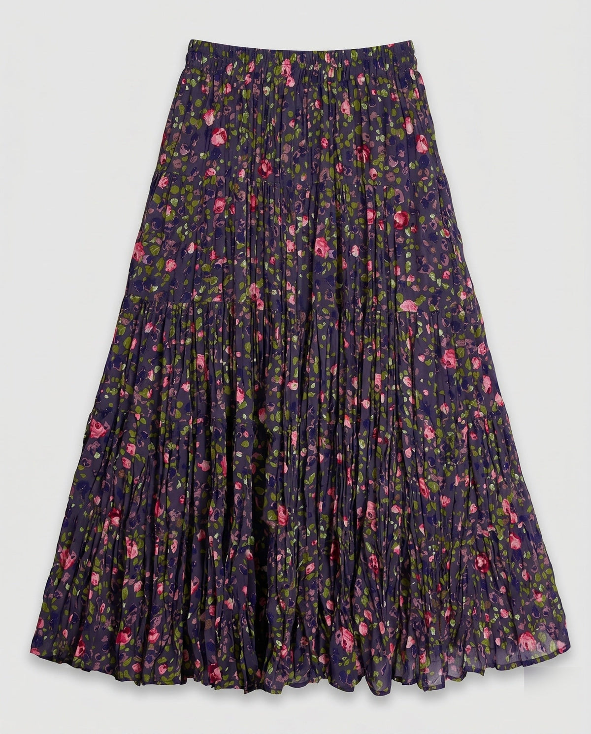Midi Skirt with Voluminous Pleats for Women