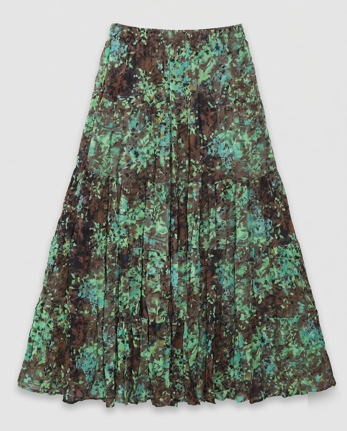 Midi Skirt with Voluminous Pleats for Women