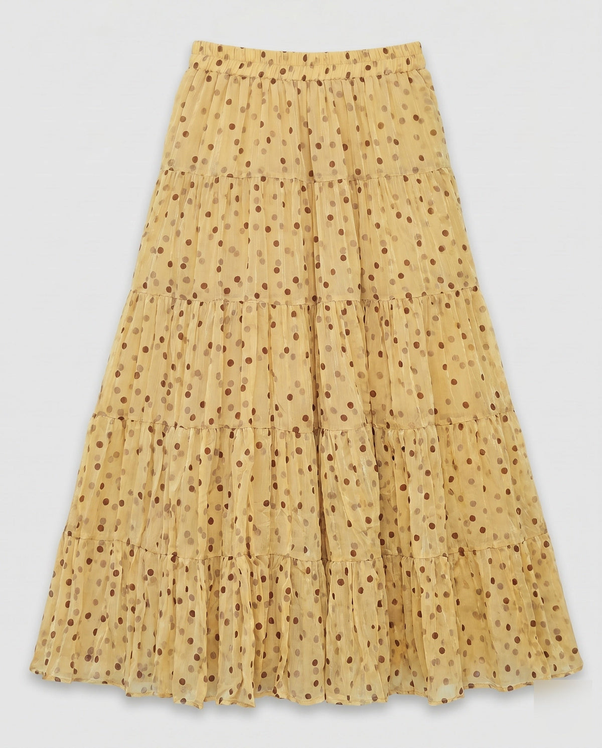 Midi Skirt with Voluminous Pleats for Women