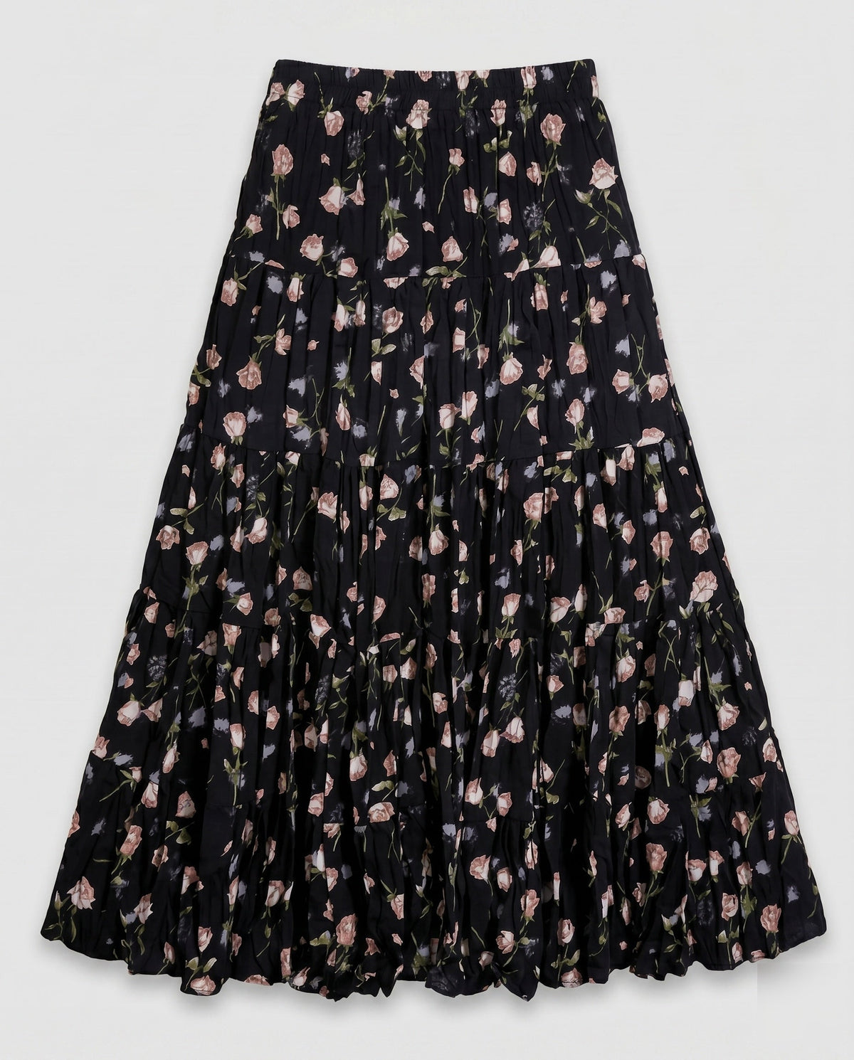 Midi Skirt with Voluminous Pleats for Women