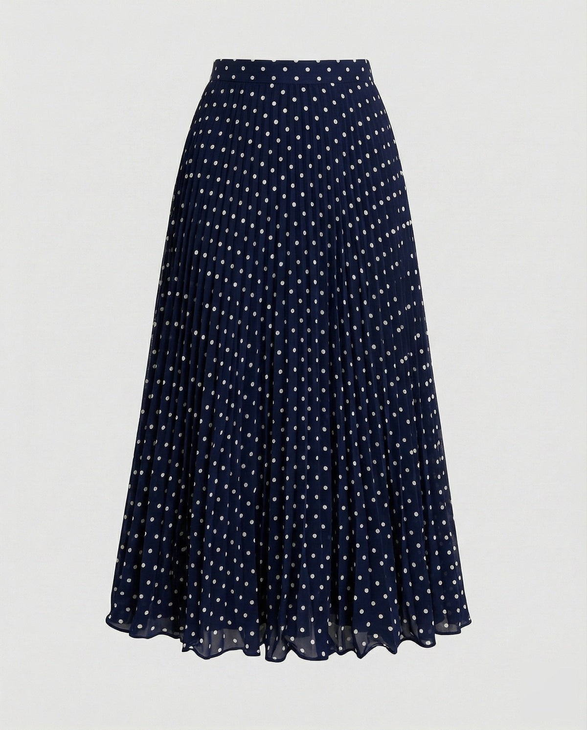 Midi Skirt with Pleats and A-Line Cut for Women