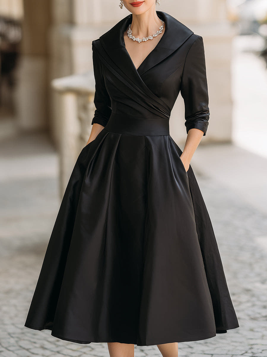 Party Dress with V-Neck