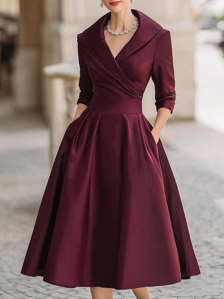 Party Dress with V-Neck
