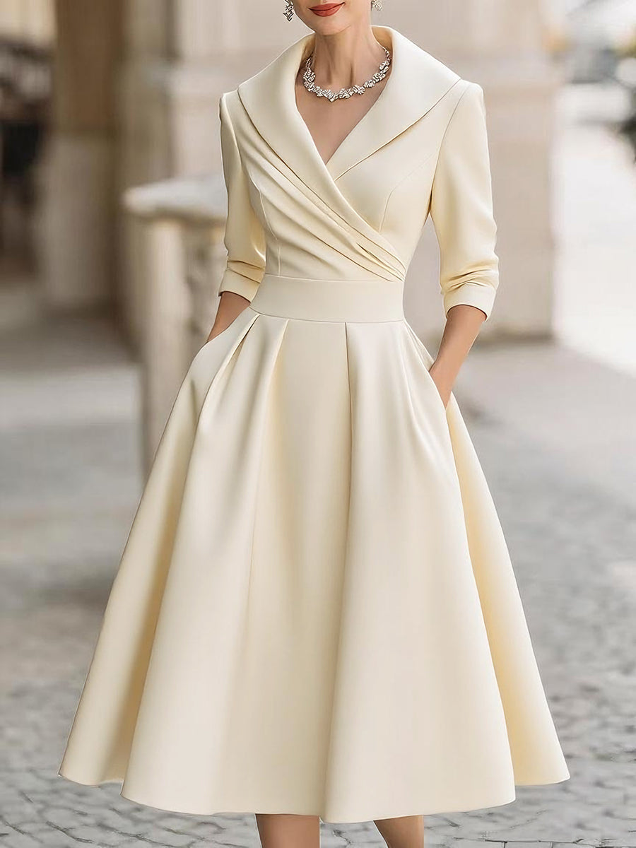 Party Dress with V-Neck