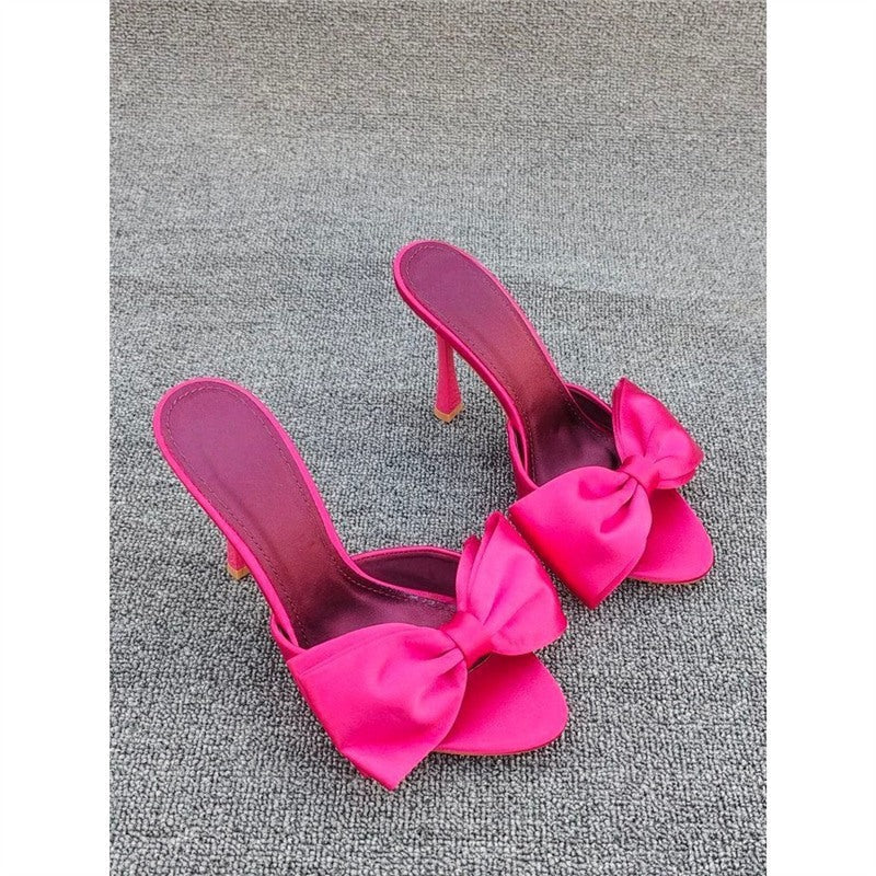 Sandals with High Heels and Bow Details for Women