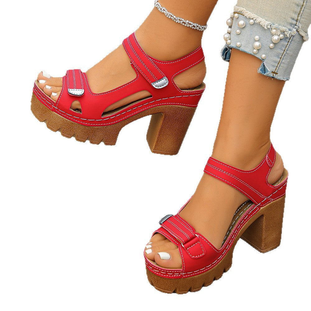 Sandals with Platform and Adjustable Straps for Women