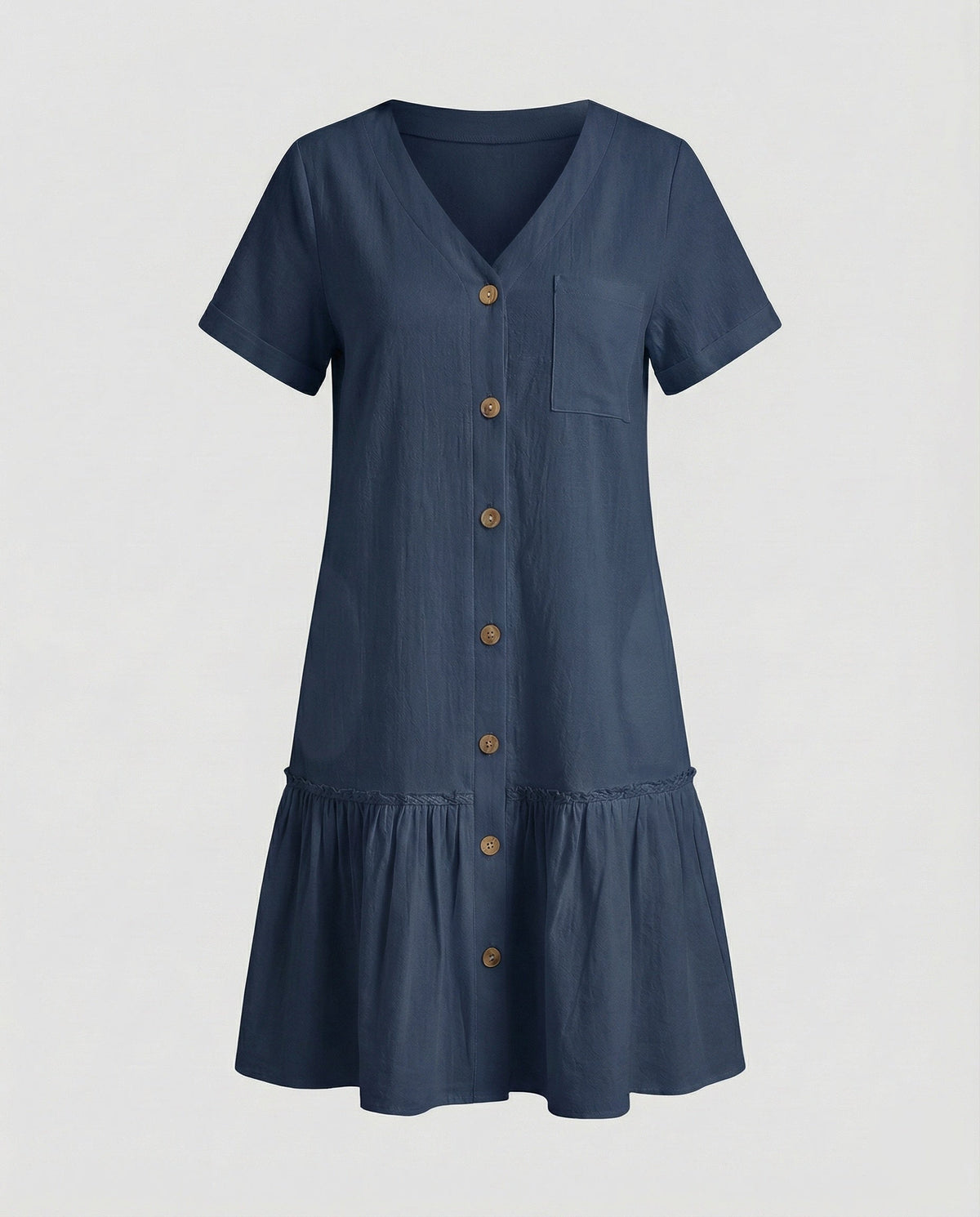 Summer Dress with A-Line Cut and Tiered Skirt for Women