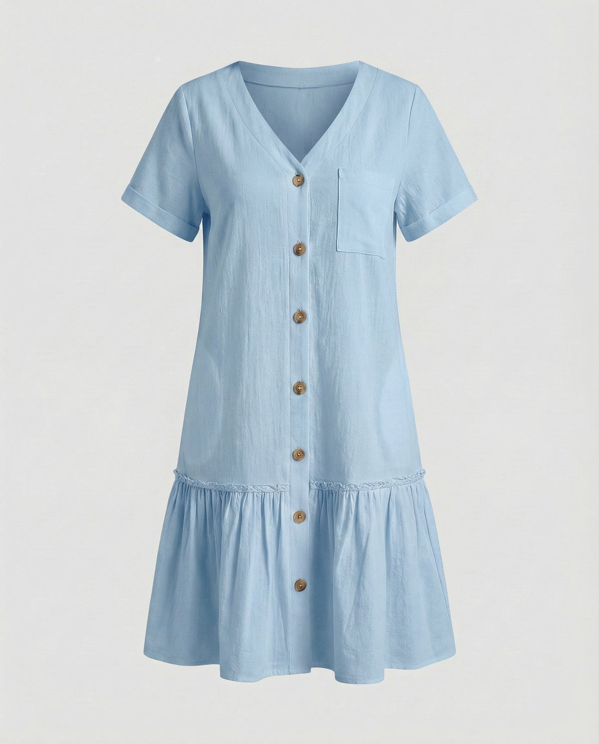 Summer Dress with A-Line Cut and Tiered Skirt for Women