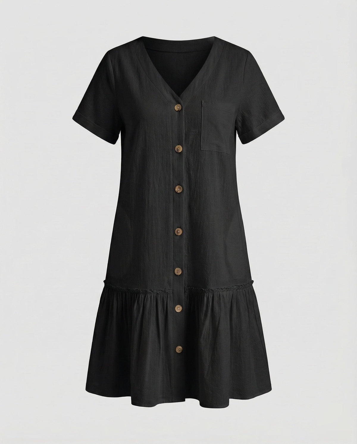 Summer Dress with A-Line Cut and Tiered Skirt for Women