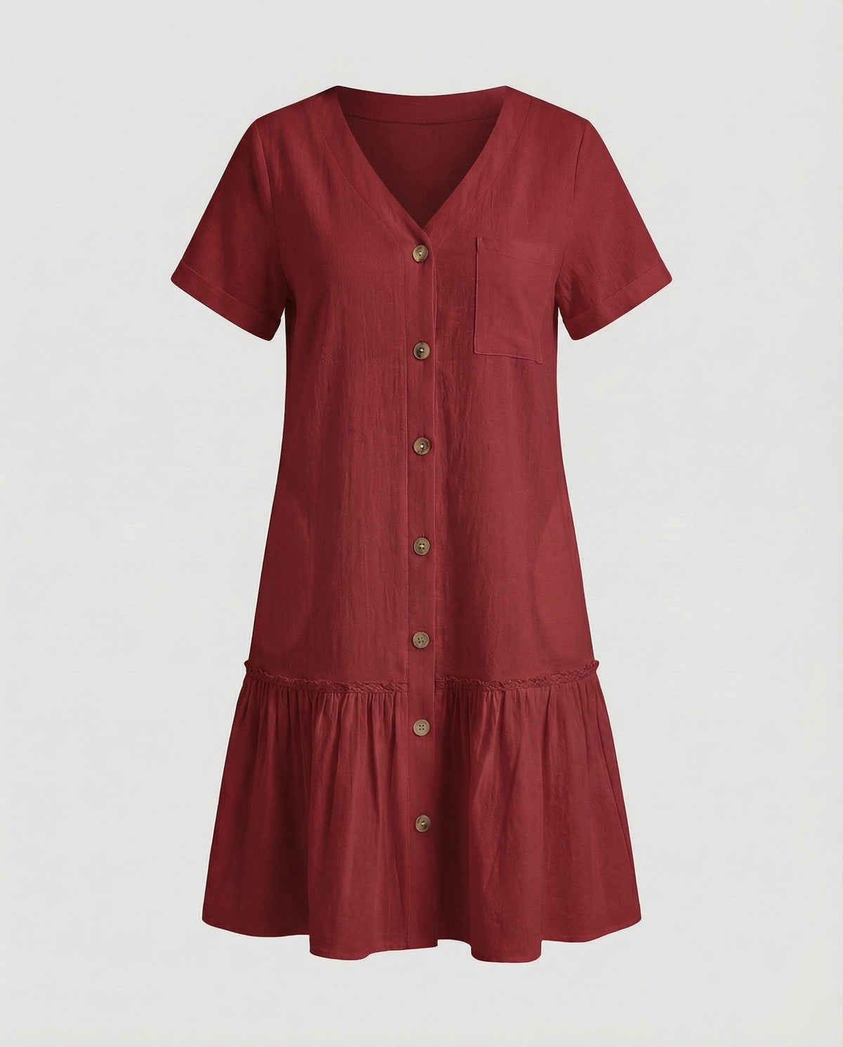 Summer Dress with A-Line Cut and Tiered Skirt for Women