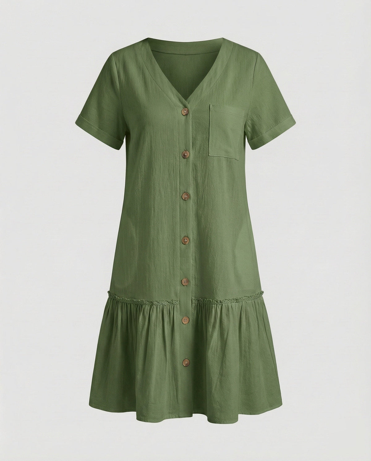 Summer Dress with A-Line Cut and Tiered Skirt for Women