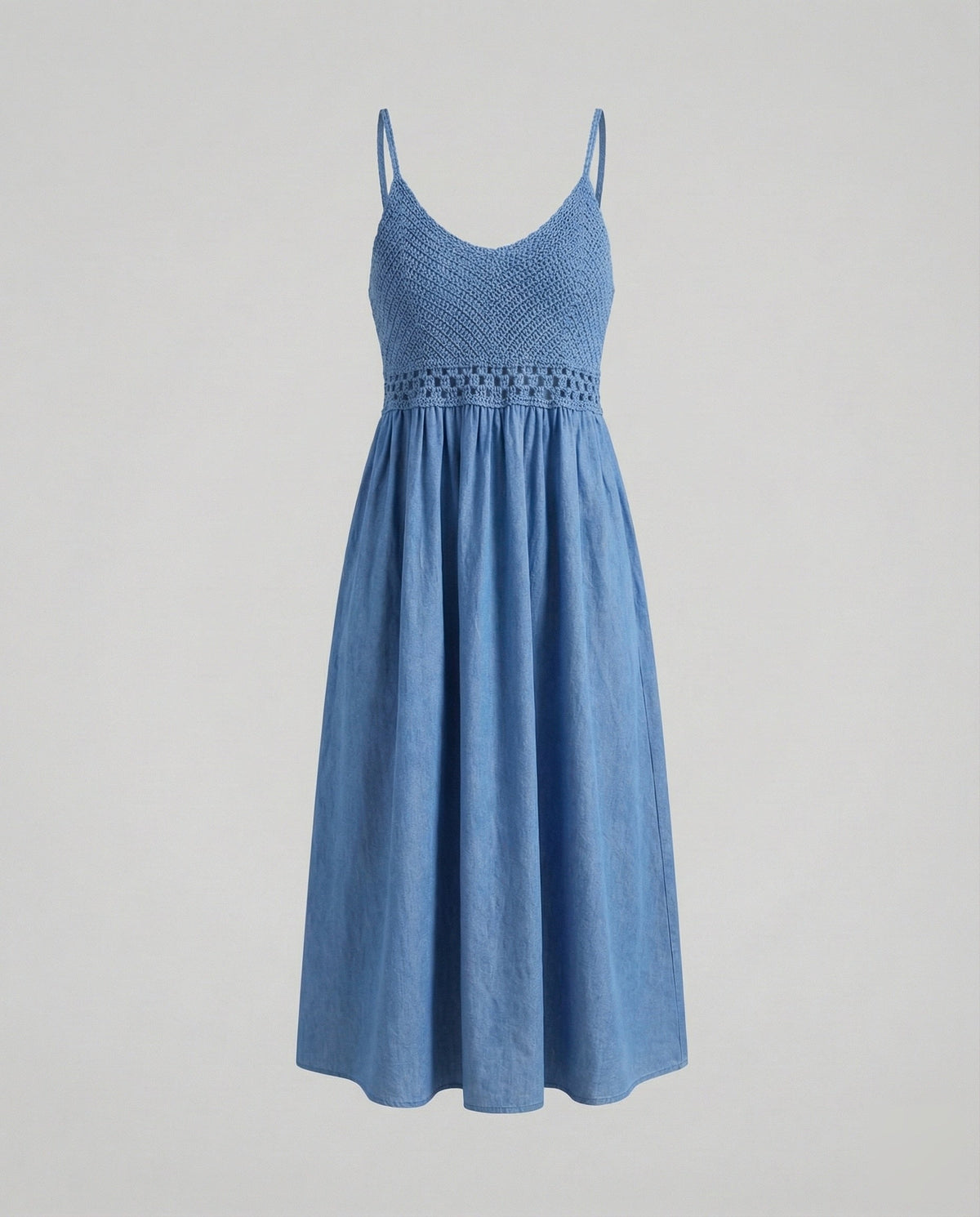 Summer Dress with Crochet and Floral Embroidery for Women
